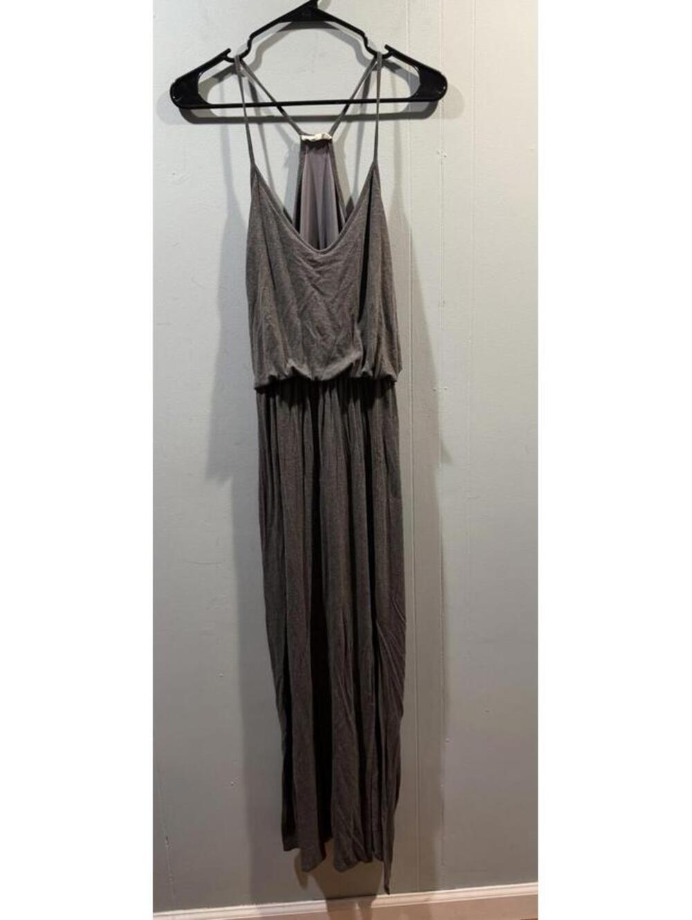 Womens Rolla Coster Long Gray Dress Sleeveless